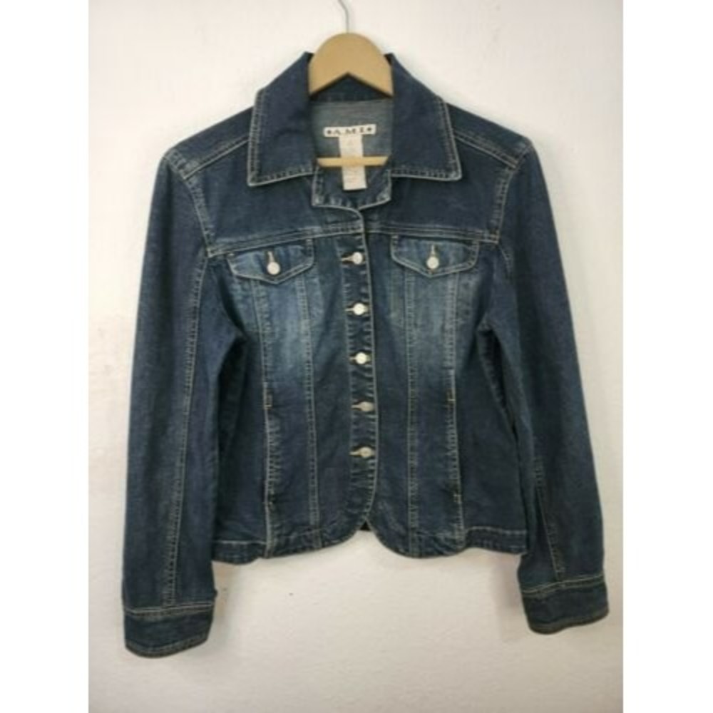 A.M.I. Women's Size S Blue Denim Jean Jacket